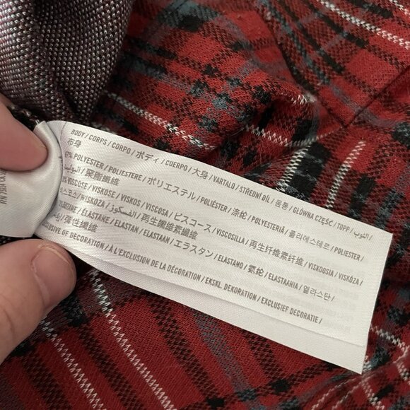 Hollister Women S Plaid Y2K 90s Grunge Gothic Punk Ultra High-Rise Pleated Skort - Picture 8 of 9